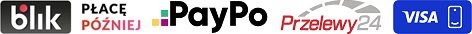 Udostępnione metody płatnosci w twoja-silownia.pl, BLIK, PayPo, Przelewy24, VISA